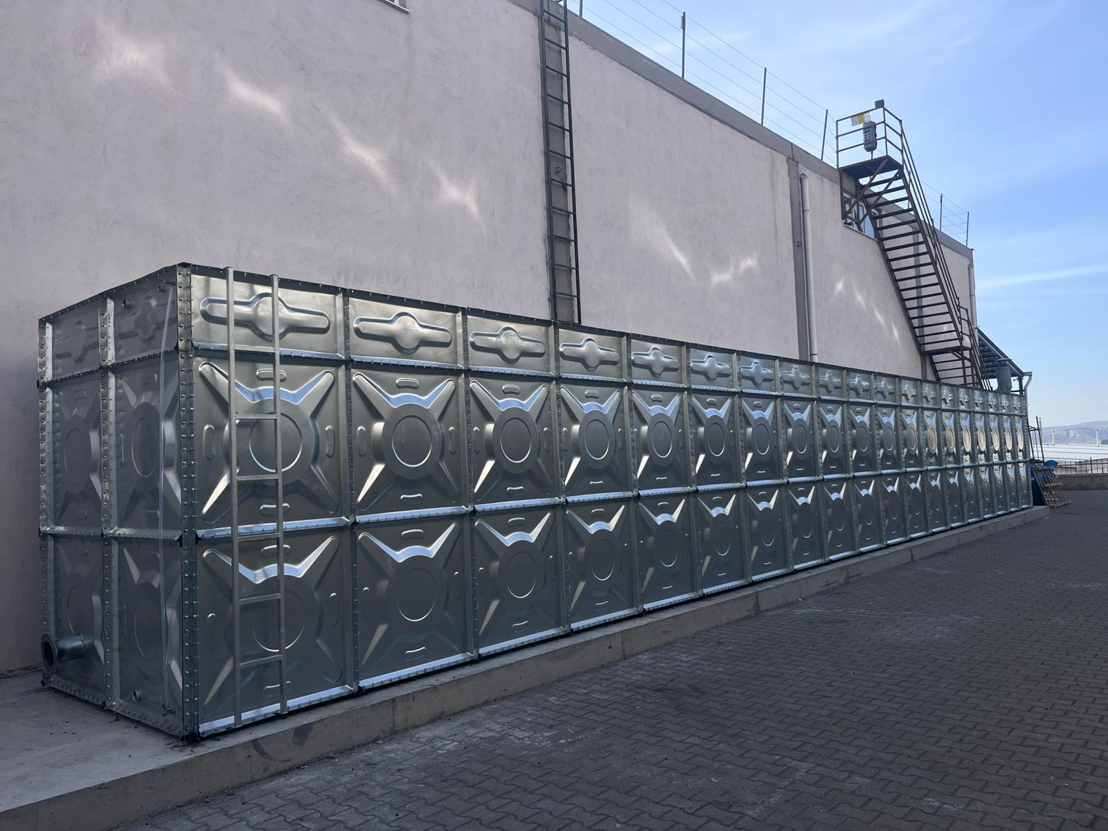 Sıcak Daldırma Galvaniz Modüler Su Deposu